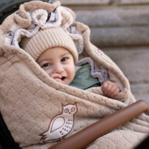 Lodger BUNKER fleece bērnu ratu guļammaiss krāsa Folklore BEIGE