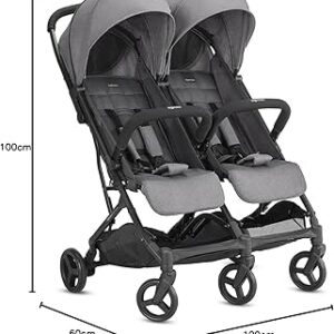 Inglesina Twin Sketch ratiņi dvīņiem krāsa Grey