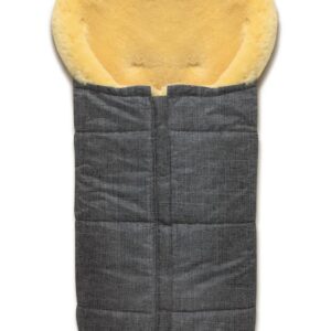 Heitmann Felle Premium Lambskin Footmuff bērnu ratu aitādas guļammaiss krāsa Grey Melange