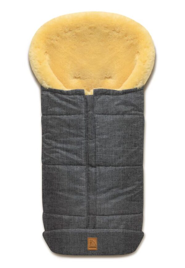 Ratini.lv | Premium Lambskin Footmuff bērnu ratu aitādas guļammaiss krāsa Grey Melange bilde #1