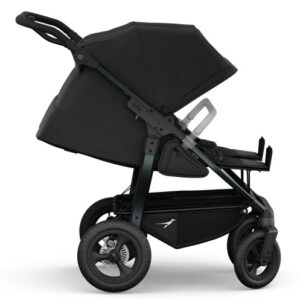 TFK Duo dvīņu sporta ratiņi ar Air un 2 sēžamajām daļām riteņiem krāsa Black