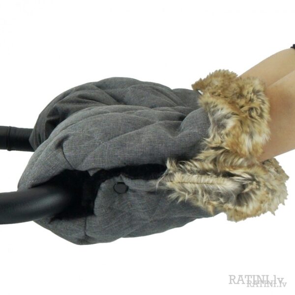 Ratini.lv | Ratu cimdi krāsa GREY MELANGE FLEECE FUR bilde #5