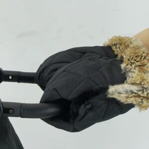 BOZZ HANDLEWARMER ratu cimdi krāsa BLACK MELANGE FLEECE FUR SQUARES
