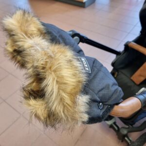BOZZ HANDLEWARMER ratu cimdi krāsa BLACK MELANGE FLEECE FUR SQUARES