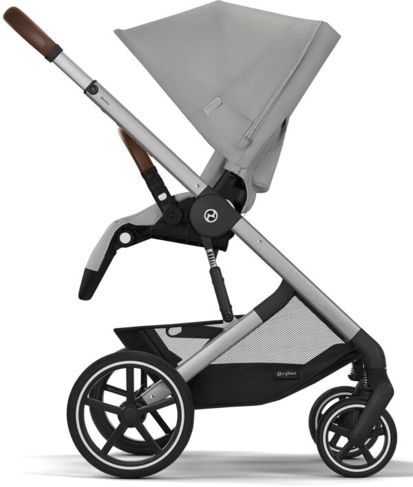Ratini.lv | Balios S LUX Silver Frame bērnu ratiņi krāsa Stone Grey bilde #5