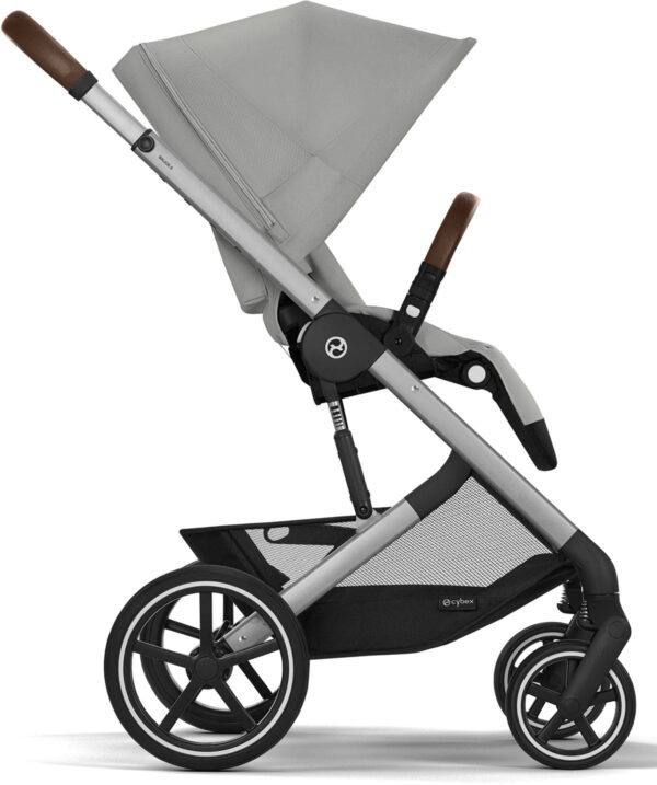 Ratini.lv | Balios S LUX Silver Frame bērnu ratiņi krāsa Stone Grey bilde #11