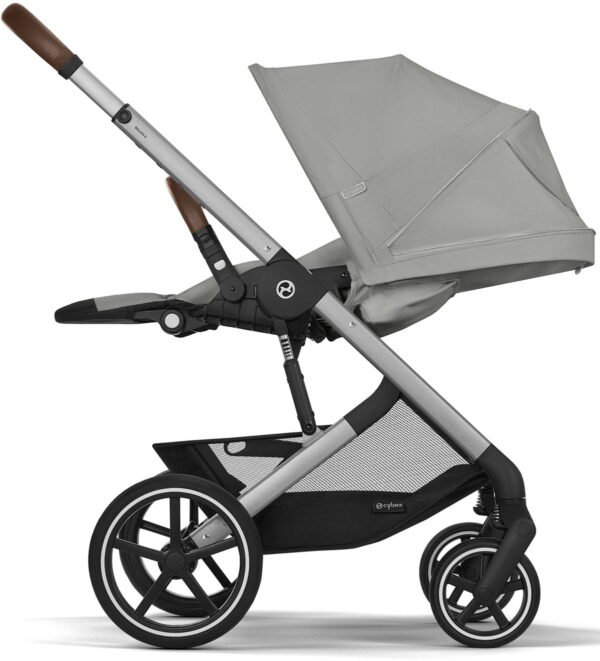 Ratini.lv | Balios S LUX Silver Frame bērnu ratiņi krāsa Stone Grey bilde #9