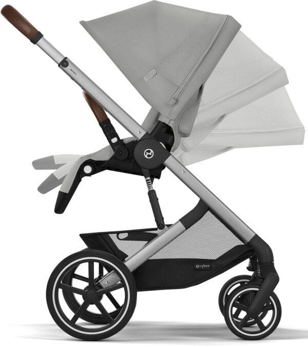 Ratini.lv | Balios S LUX Silver Frame bērnu ratiņi krāsa Stone Grey bilde #7