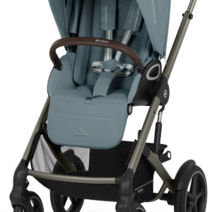Cybex Balios S Fold 2in1 bērnu ratu komplekts ar salokāmu kulbiņu krāsa Almond Beige