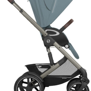 Cybex Balios S Fold 2in1 bērnu ratu komplekts ar salokāmu kulbiņu krāsa Almond Beige