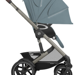 Cybex Balios S Fold 2in1 bērnu ratu komplekts ar salokāmu kulbiņu krāsa Almond Beige