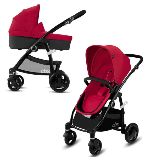 Ratini.lv | Leotie Pure bērnu ratu komplekts 2in1 krāsa Crunchy Red bilde #1