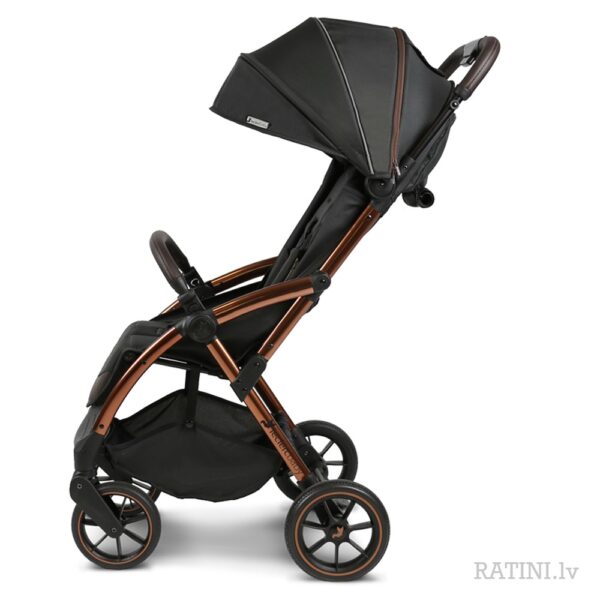 Ratini.lv | Influencer XL bērnu ratiņi krāsa Black Brown bilde #3