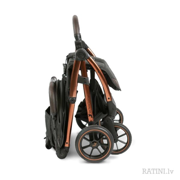 Ratini.lv | Influencer XL bērnu ratiņi krāsa Black Brown bilde #13