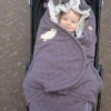 Lodger BUNKER fleece bērnu ratu guļammaiss krāsa Folklore MAUVE