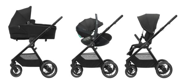Ratini.lv | Oxford+ bērnu ratu komplkets 2in1 ar Sense kulbiņu krāsa Twillic Black bilde #19