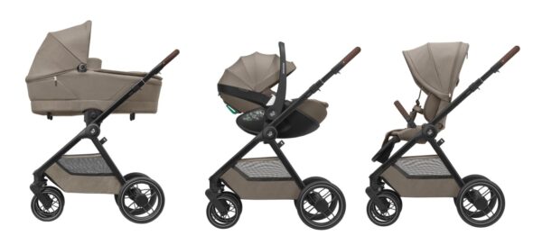 Ratini.lv | Oxford+ bērnu ratu komplkets 2in1 ar Sense kulbiņu krāsa Twillic Truffle bilde #21