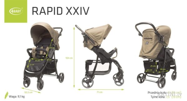 Ratini.lv | Rapid XXIV bērnu ratiņi krāsa Mokka bilde #35