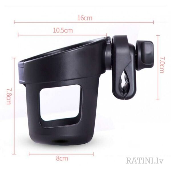 Ratini.lv | Krūzīšu turētājs ratiem universāls Black bilde #9