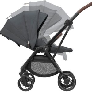 Maxi Cosi Leona 2 bērnu pastaigu ratiņi krāsa Twillic Graphite