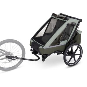 ABC Design Bike Trailer Tour 2 bērnu velo piekabe krāsa Olive