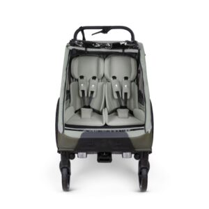 ABC Design Bike Trailer Tour 2 bērnu velo piekabe krāsa Olive