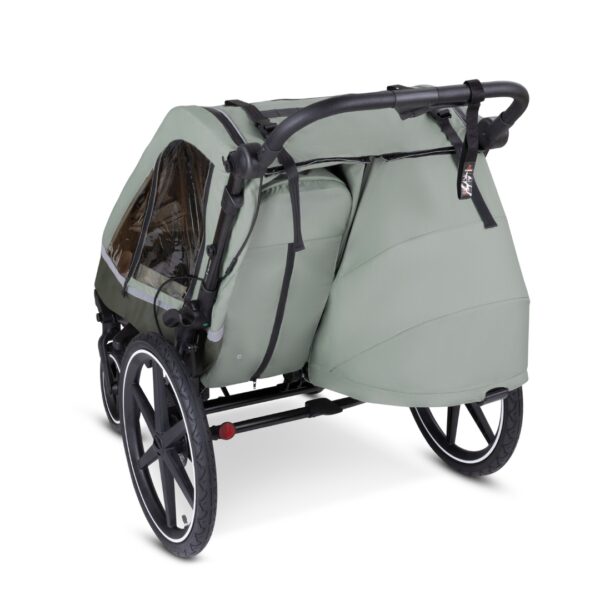 Ratini.lv | Bike Trailer Tour 2 bērnu velo piekabe krāsa Olive bilde #17