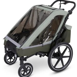 ABC Design Bike Trailer Tour 2 bērnu velo piekabe krāsa Olive