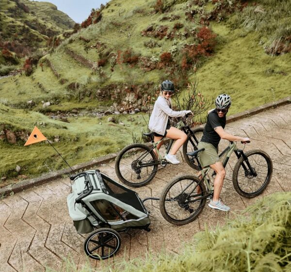 Ratini.lv | Bike Trailer Tour 2 bērnu velo piekabe krāsa Falcon bilde #33