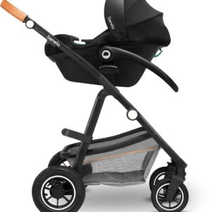 Lionelo AMBER 3IN1 bērnu ratu komplekts krāsa BLACK ONYX