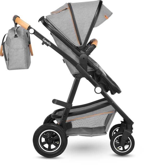 Ratini.lv | LO-AMBER 3IN1 bērnu ratiņi krāsa GREY STONE bilde #7