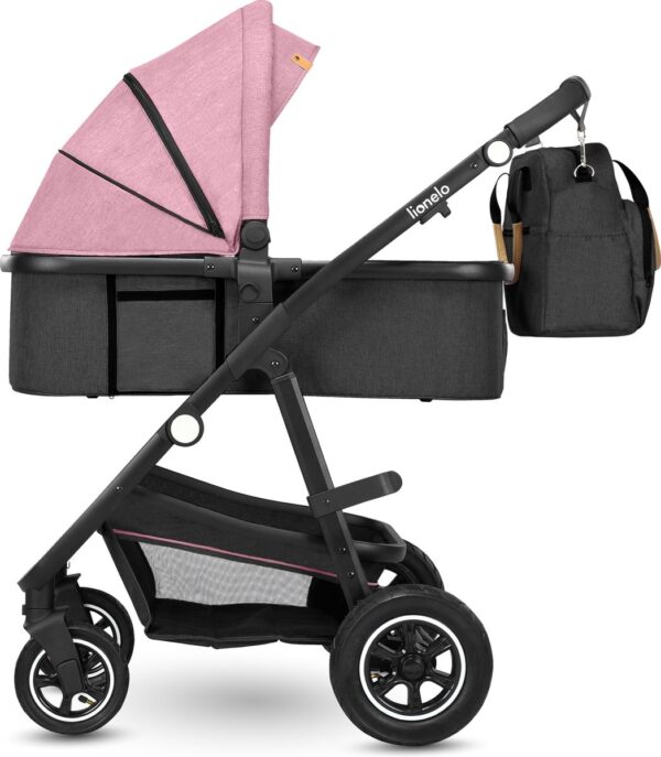 Ratini.lv | Multifunctionali bērnu ratiņi LO-AMBER 2IN1 krāsa PINK ROSE bilde #9