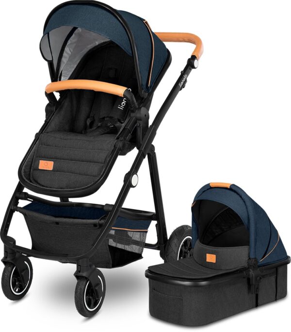 Ratini.lv | AMBER 2IN1 bērnu ratiņi krāsa BLUE NAVY bilde #3