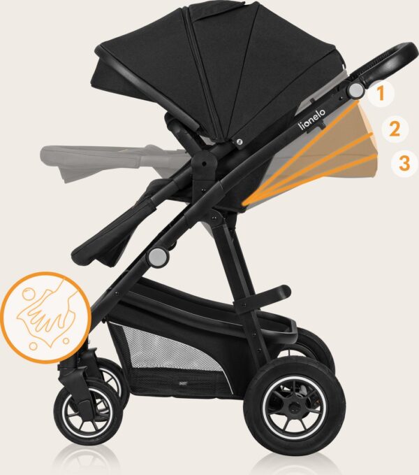 Ratini.lv | BIANKA 3IN1 bērnu ratiņi krāsa BLACK ONYX bilde #21
