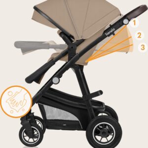 Lionelo BIANKA bērnu ratu komplekts 3in1 krāsa BEIGE SAND