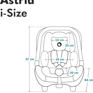 Lionelo Astrid I-Size autokrēsliņš mazuļiem 40-87cm