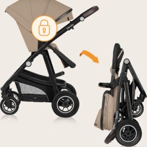 Lionelo BIANKA bērnu ratu komplekts 3in1 krāsa BEIGE SAND