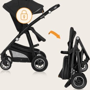 Lionelo BIANKA bērnu ratu komplekts 3in1 krāsa BLACK ONYX