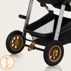 Lionelo AMBER 2IN1 bērnu ratu komplekts krāsa BLACK SILVER
