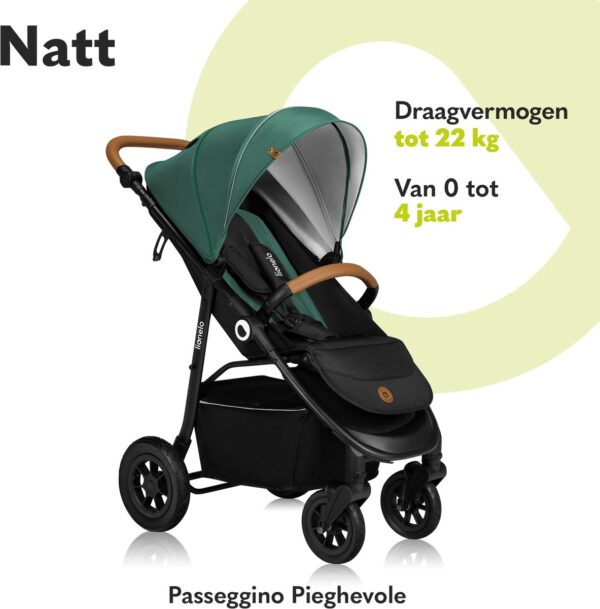 Ratini.lv | Natt bērnu ratiņi krāsa GREEN EMERALD bilde #27