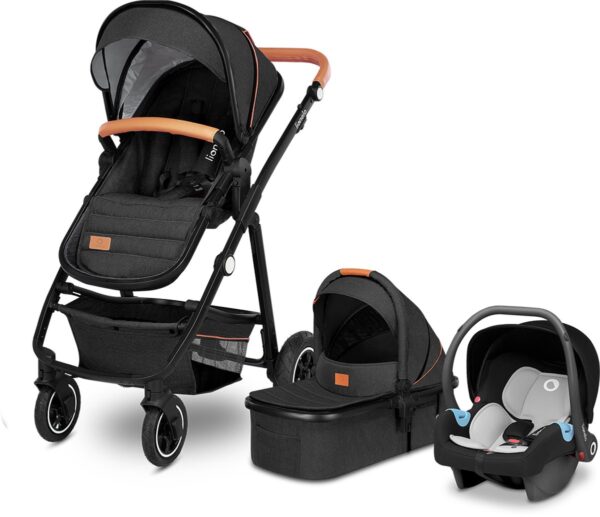 Ratini.lv | AMBER 3IN1 bērnu ratiņi krāsa GREY GRAPHITE bilde #3