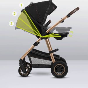 Lionelo AMBER 2IN1 bērnu ratu komplekts krāsa BLACK ONYX
