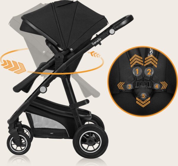Ratini.lv | BIANKA 3IN1 bērnu ratiņi krāsa BLACK ONYX bilde #41