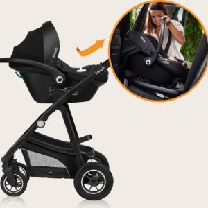 Lionelo BIANKA bērnu ratu komplekts 3in1 krāsa BLACK ONYX