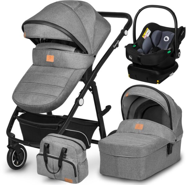 Ratini.lv | Multifunctionali bērnu ratiņi LO-BIANKA 3IN1 krāsa GREY STONE bilde #3