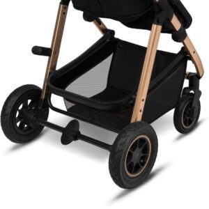 Lionelo AMBER 2IN1 bērnu ratu komplekts krāsa BLACK ONYX
