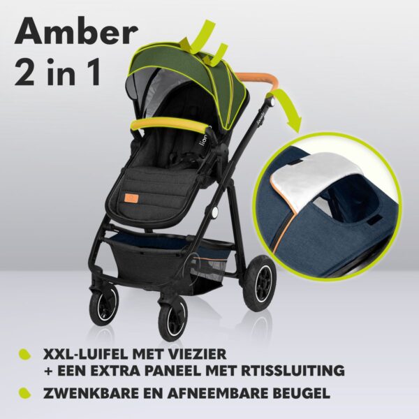 Ratini.lv | AMBER 2IN1 bērnu ratiņi krāsa BLUE NAVY bilde #23