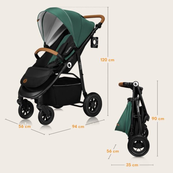 Ratini.lv | Natt bērnu ratiņi krāsa GREEN EMERALD bilde #25