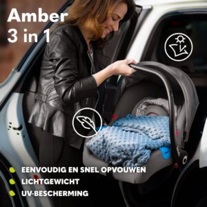 Lionelo AMBER 3IN1 bērnu ratu komplekts