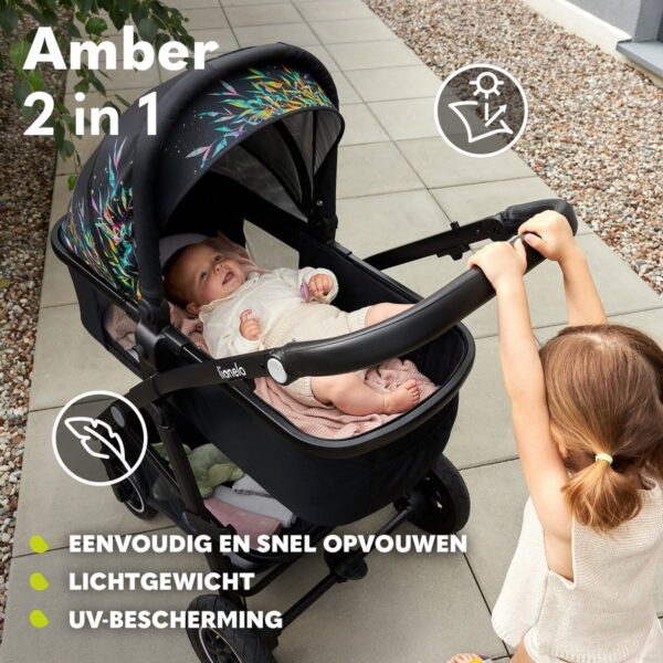 Ratini.lv | AMBER 2IN1 bērnu ratiņi krāsa BLUE NAVY bilde #49